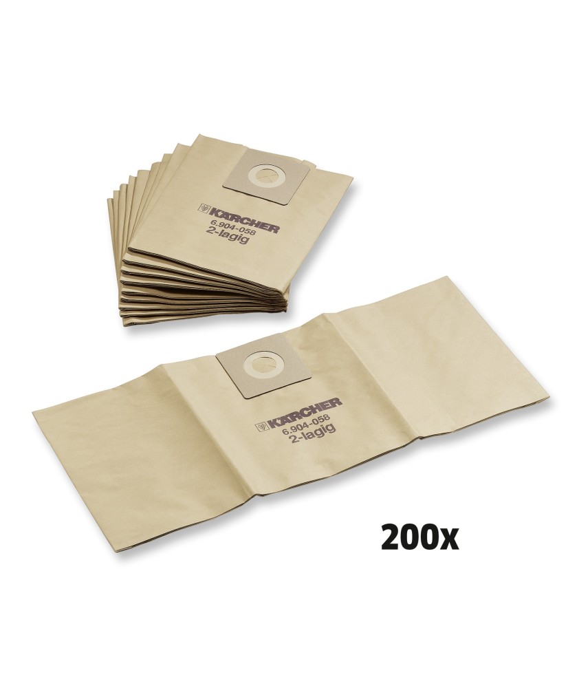 Kärcher Papierové filtračné vrecká T 12/1, 200 Kus(y), T 12/1